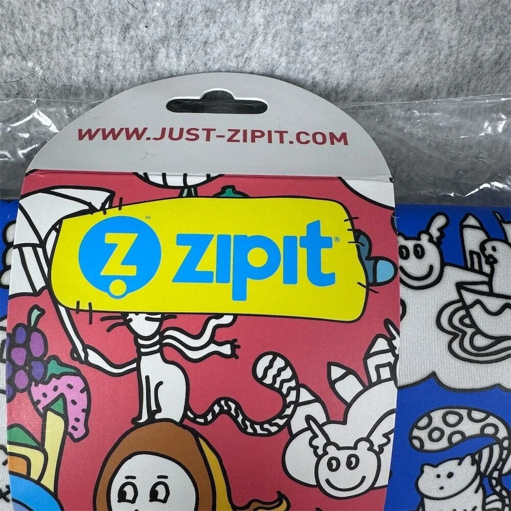 Zipit Color In Kids Messenger Bag Blue w/ 6 Washable Markers Small